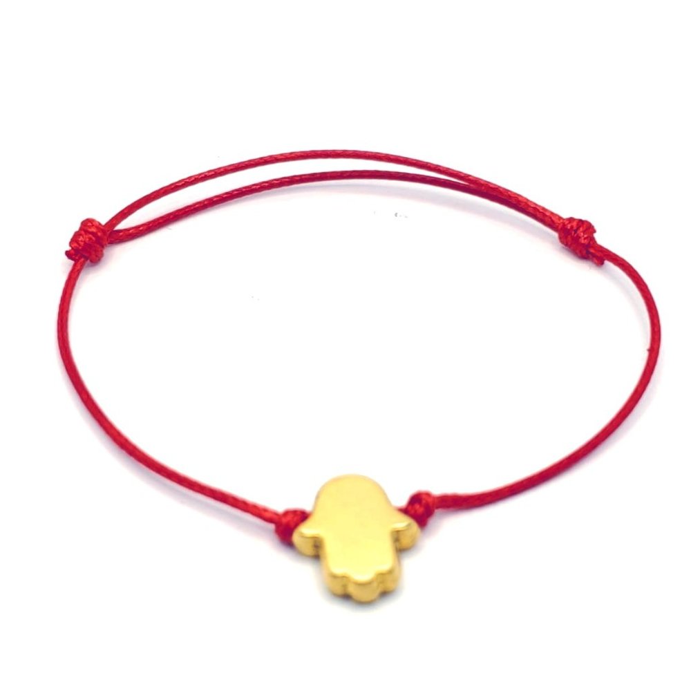 Red String Hamsa Hand Adjustable bracelet
